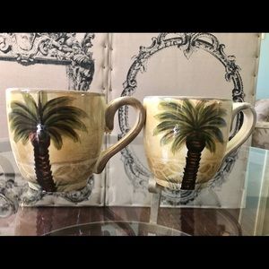 Pair of Palm Tree Mugs
